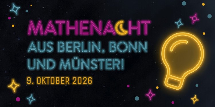 Die drei Mathe-Exzellenzcluster haben ein abwechslungsreiches Online-Programm mit Workshops, Mathe-Quiz, Talkrunde und Vorträgen vorbereitet.© Mathematics Münster