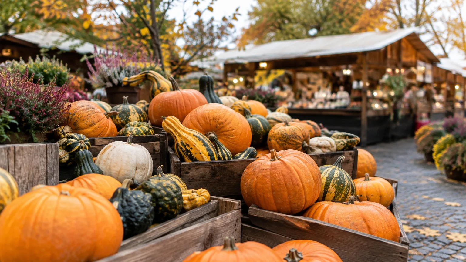 Illustration zum Thema: Herbstmärkte in NRW: Termine für Oktober und November 2026