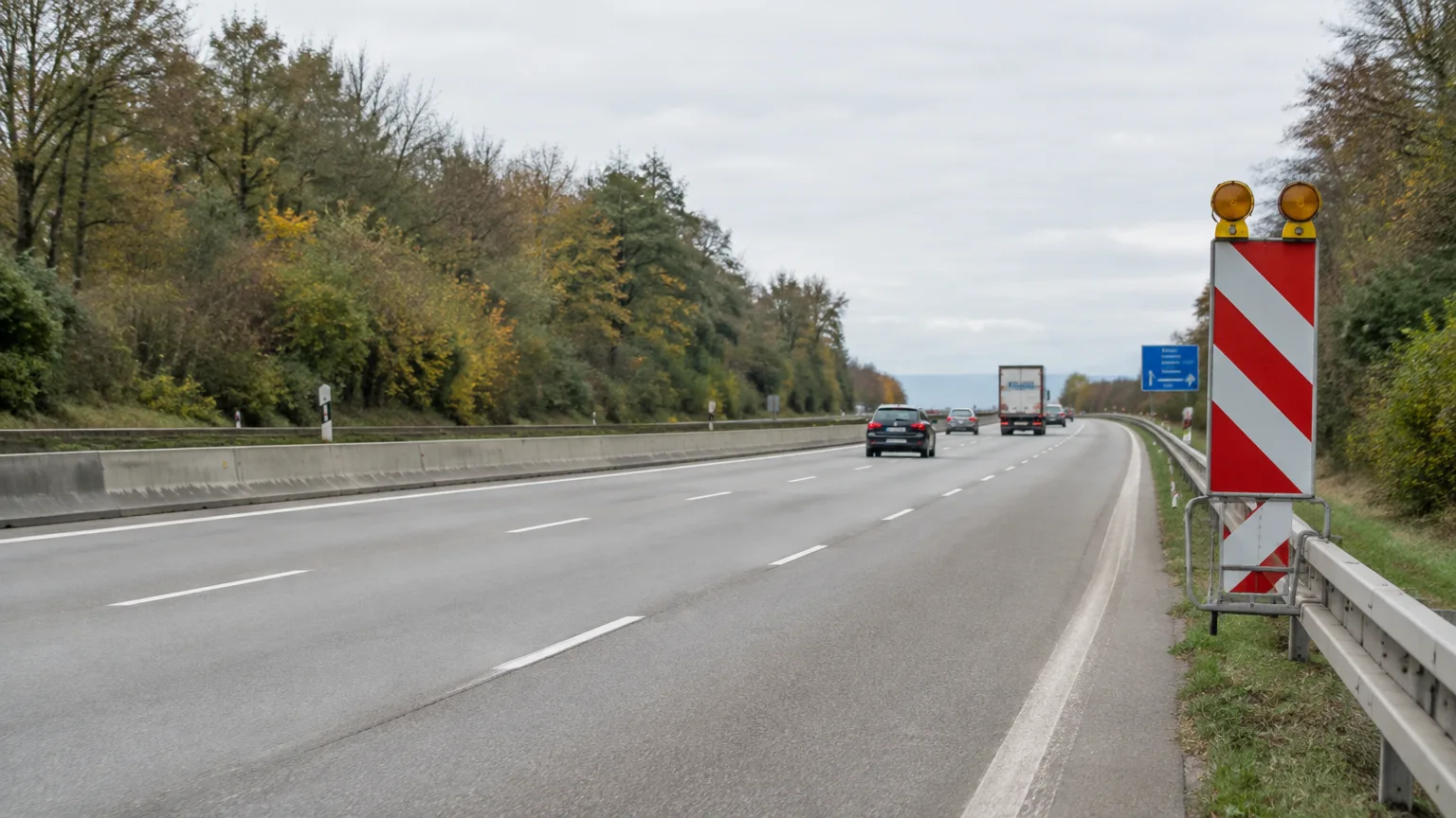 Illustration zum Thema: A1 bei Wetter (Ruhr): Fahrstreifen am 26. Oktober wegen Unfallschäden gesperrt