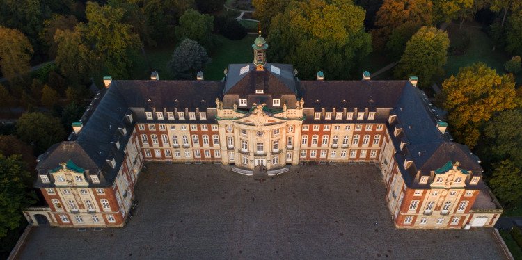 Auf dem Foto ist das Schloss in Münster zu sehen.© Uni MS - Johannes Wulf