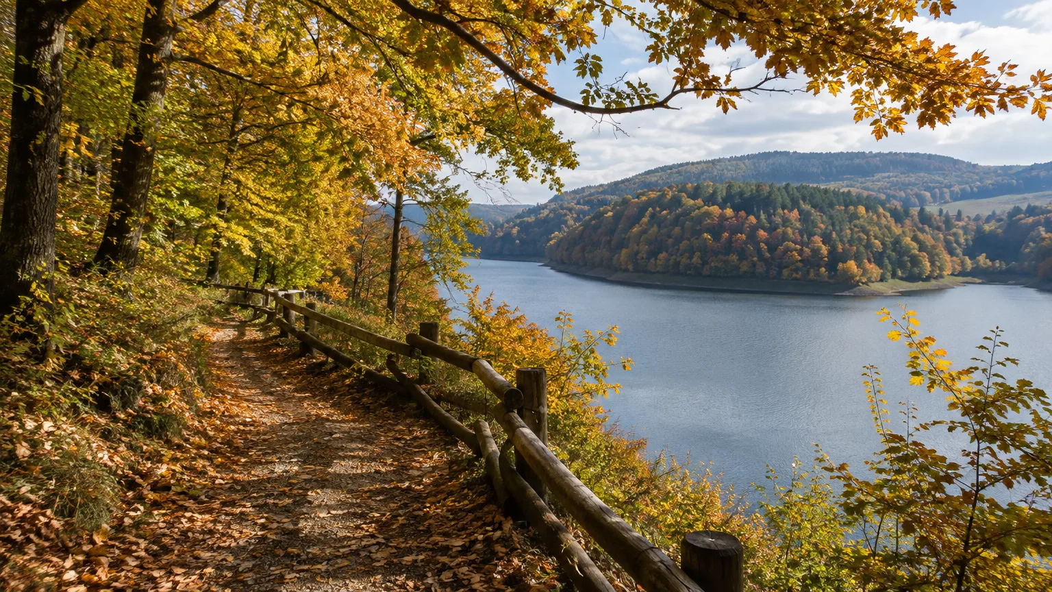 Illustration zum Thema: NRW: Zehn Wanderrouten für den Herbst von der Eifel bis ins Sauerland
